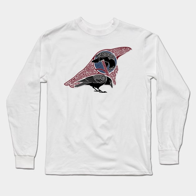 Ravens in Knots Long Sleeve T-Shirt by BurrowsImages